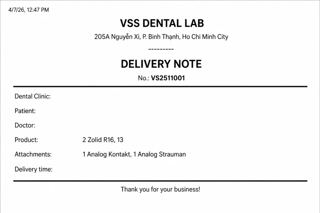 DentalSO Documents and Templates - Affordable dental lab management software, free trial