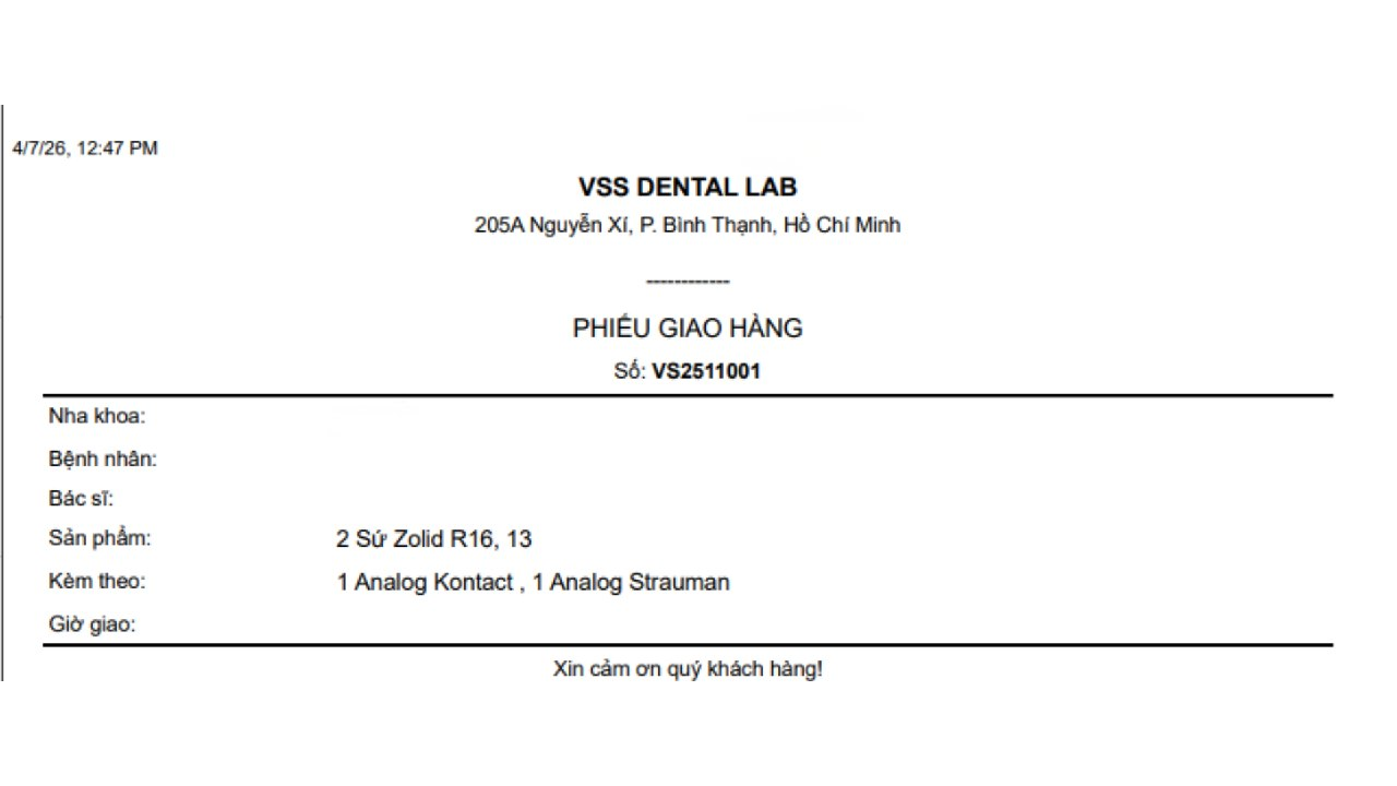 DentalSO Documents and Templates - Affordable dental lab management software, free trial