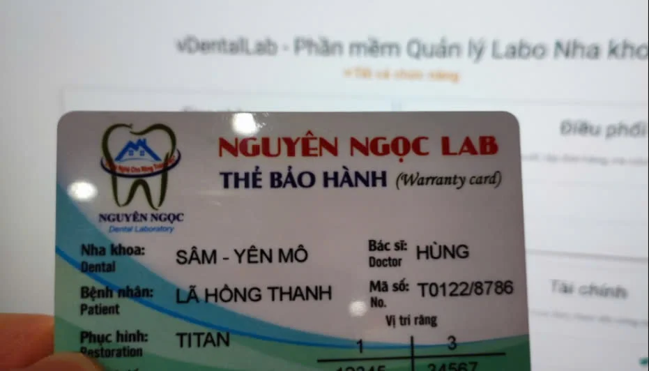 Clinic Warranty Card