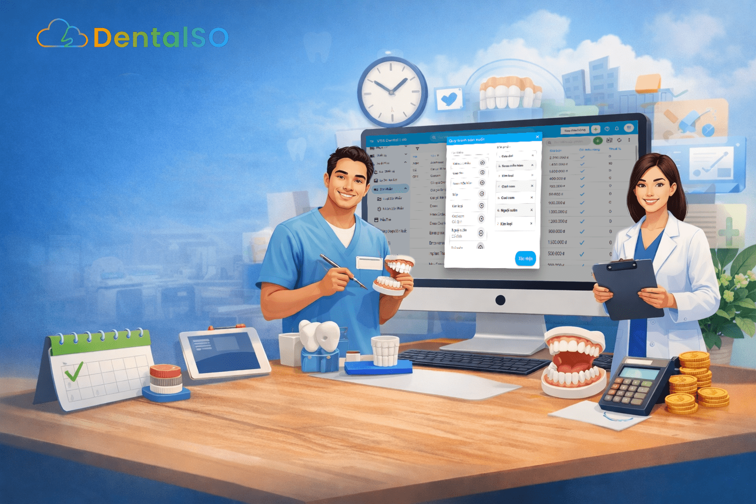 Phần mềm quản lý Labo nha khoa DentalSO giao diện hiện đại chuyên nghiệp
