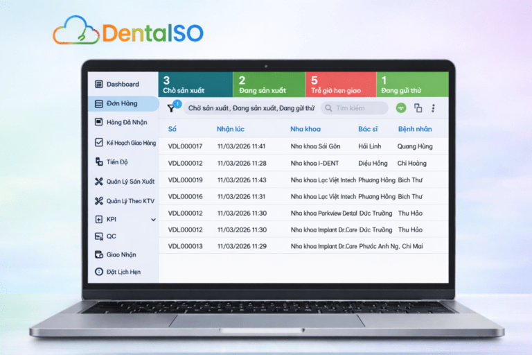 Theo dõi đơn hàng tại Labo nhỏ: Dễ dàng và Chính xác cùng DentalSO 