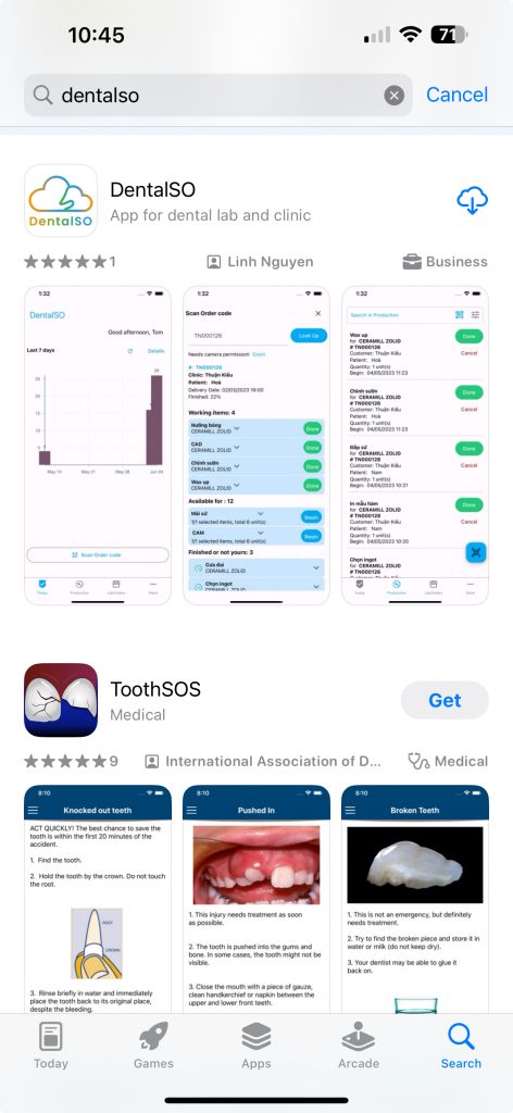 Quản lý Sản xuất - DentalSO dành cho iOS